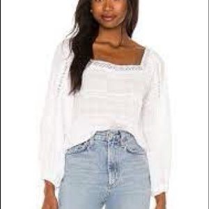 Amuse Society White Lupe Blouse size S